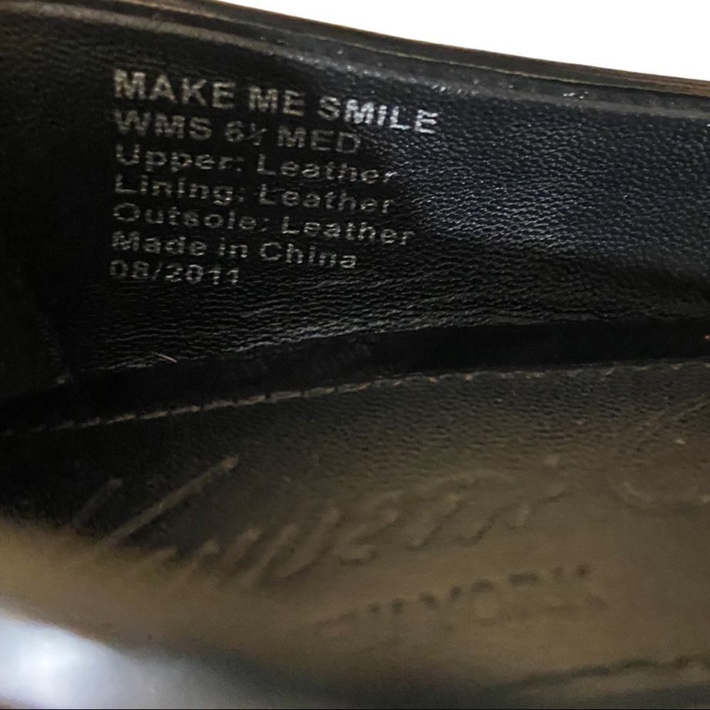 Kenneth Cole “Make Me Smile” Chunky Dark Academia Black Patent Leather Loafers - Picture 8 of 10